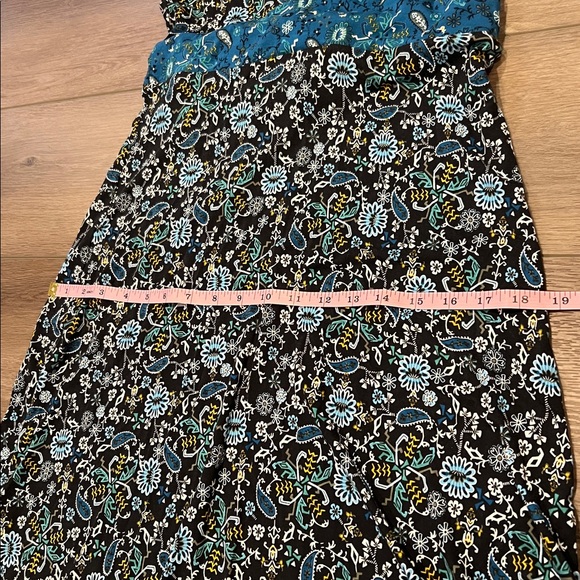 NWT LOFT Boho Patterned Dress w/ Puff Sleeves Cottagecore Size Small Paisley - Picture 7 of 14